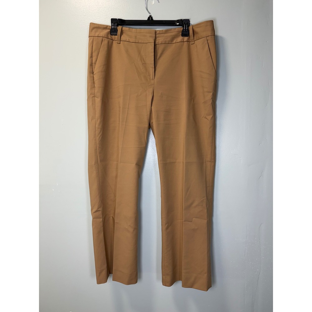Talbots Heritage Camel Straight Leg‎ Dress Pants Womens 16 Cotton Blend Stretch